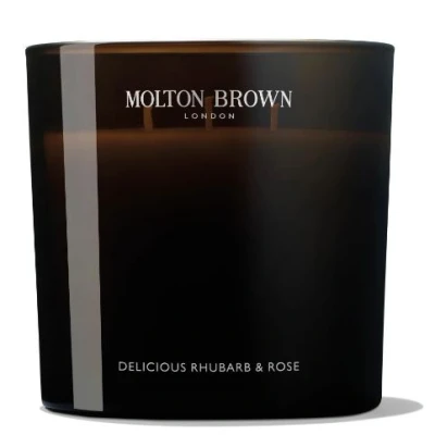 Afbeelding van Molton Brown Delicious Rhubarb &amp; Rose Luxury 3 Wick Scented Candle Geurkaars 600gr