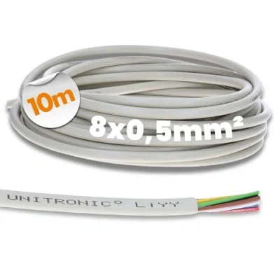 Afbeelding van 10 meter Lapp 0028508 LiYY besturingskabel 8x0,5 mm² I datakabel LED verlengkabel signaalkabel 8 ader belkabel datalijn