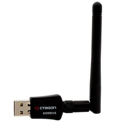 Afbeelding van Octagon WL618 Optima WLAN 600 Mbit/s + 2 dBi USB 2.0 antenne adapter met 2.4 &amp; 5G dual band, VU+, Gigablue, Protek en andere satellietontvangers Linux E2 OS computer, zwart