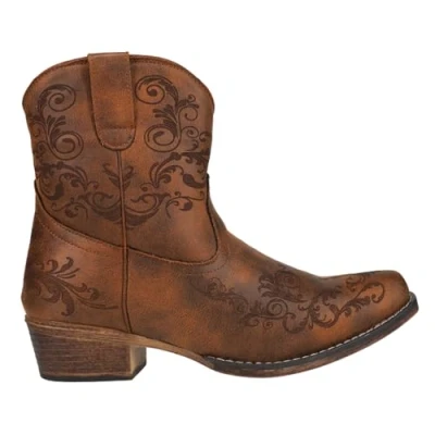 Afbeelding van Roper Westernlaarzen voor dames, kunstleer, rond, vintage stijl, D, Huid