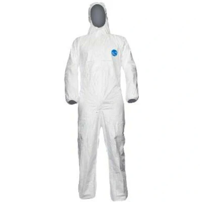Afbeelding van Dupont d14663953 Tyvek 500 Xpert chemische beschermende kleding met capuchon, categorie iii, type 5 b en 6 b, wit, s