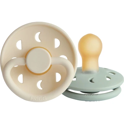 Afbeelding van FRIGG Moon Fopspeen Cream / Sage 0 6 Mnd 2 Stuks