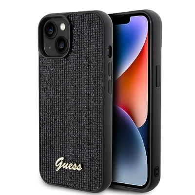 Afbeelding van Guess Square Mirror Back Case Apple iPhone 15 (6.1&quot;) Zwart