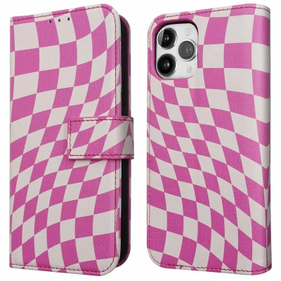 Afbeelding van iMoshion Hoesje Geschikt voor iPhone 12 Pro / Met Pasjeshouder Design Bookcase smartphone Roze Retro Pink