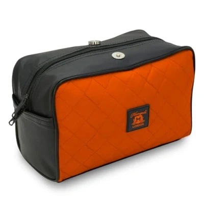 Afbeelding van Haryali London Waterdichte toilettas van Cordura stof voor mannen en vrouwen Grote reistoilettas, scheerset, badkamer sportschooltoiletartikelen Make up organizer (oranje)