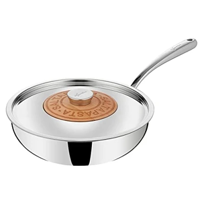 Image de Poêle wok inox 26cm avec couvercle Lagostina 011204042026