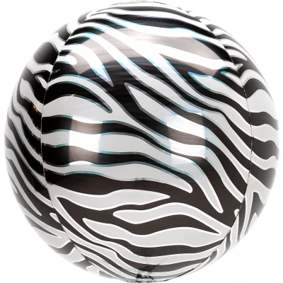 Afbeelding van Orbz ballon zebra print 38 cm