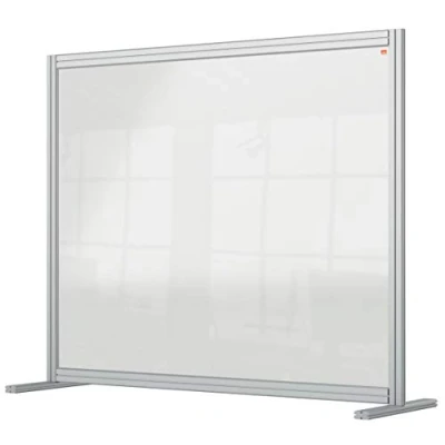 Afbeelding van Nobo 1915491 scheidingswand van transparant acryl, vrijstaand, bescherming en scherm, Premium Plus, 1200 x 1000 mm,