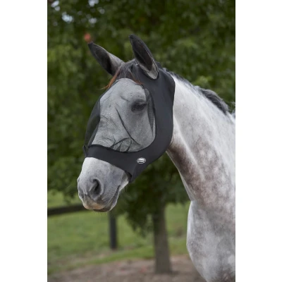 Image de Weatherbeeta Masque Anti Mouches Deluxe Stretch avec Oreilles Noir Mini
