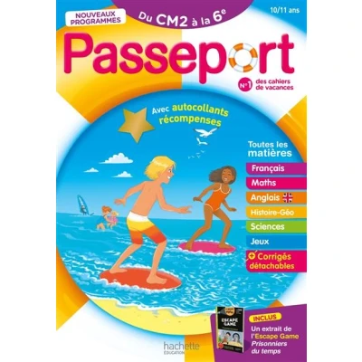 Image de Passeport Du CM2 à la 6ème 10/11 ans Cahier de vacances 2025