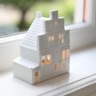 Afbeelding van &amp;Klevering Vermeer House Waxinelichthouder 14 Cm Wit