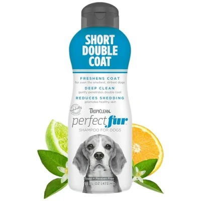 Afbeelding van TropiClean PerfectFur Hondenshampoo Korte Dubbele Vacht 473 ml
