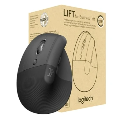Afbeelding van Logitech Lift Verticale ergonomische muis Linkshandig Donkergrijs