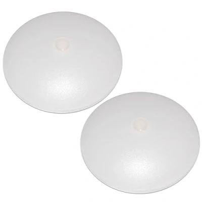Afbeelding van Dream lighting 2 stuks 12 V led lampen met schakelaar voor caravan, plafondlamp auto, camper, bestelwagen, binnenverlichting 3000 K, cm, rond