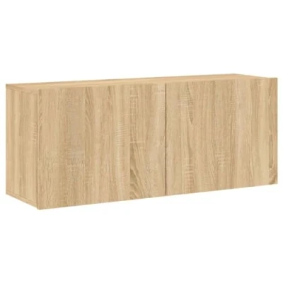 Image de vidaXL Meuble TV mural chêne sonoma 100x30x41 cm