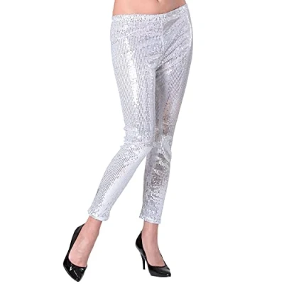 Afbeelding van Legging glitter zilver Maat (S)