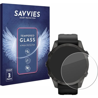 Afbeelding van Savvies Schermbeschermer van gepantserd glas, Smartwatch beschermfolie, Transparant