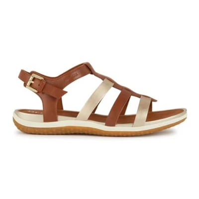 Afbeelding van Geox Sandalen, Dames, Maat: 35, Braun Leer