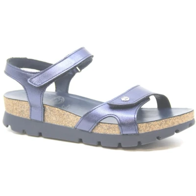 Afbeelding van Panama Jack Sulia Shine Sandalen met plateauzool, Dames, Maat: 39, Marino/navy Leer