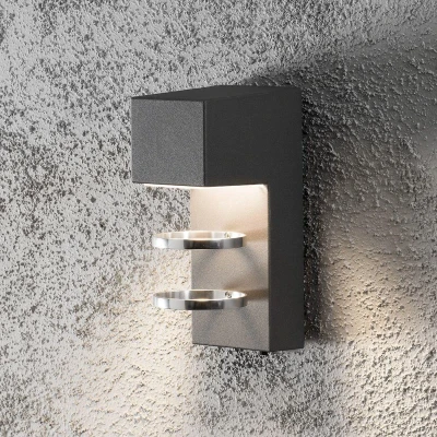 Afbeelding van Konstsmide Acerra 7957 370 LED buitenlamp (wand) Energielabel: G (A G) vast ingebouwd 5 W Antraciet