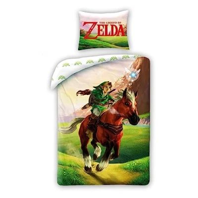 Afbeelding van Dekbedovertrek, Hyrule Eenpersoons 140 x 200 cm Katoen