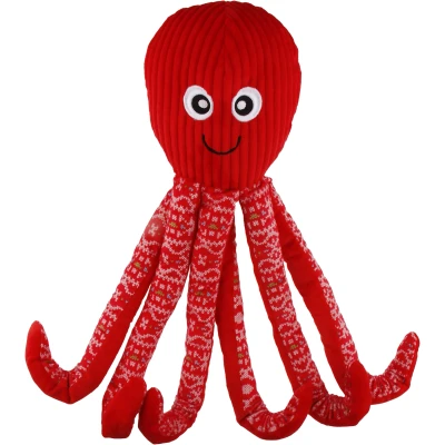 Afbeelding van Flamingo Pulpa Speelgoed Honden Kerst Hs Octopus Rood 16,5x11,4x50,8cm 1st 139374
