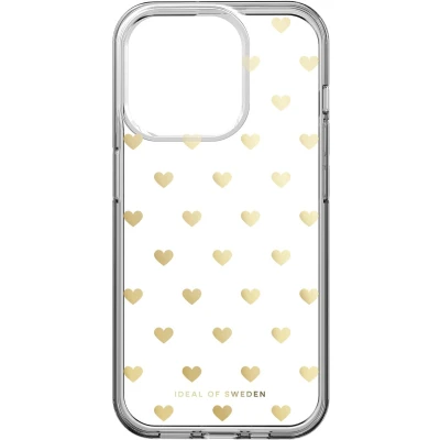 Afbeelding van iDeal of Sweden Clear Case iPhone 15 Pro Golden Hearts