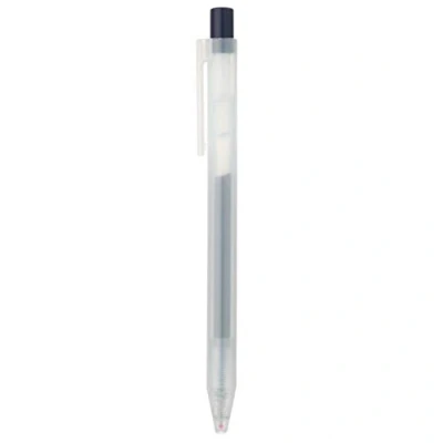Afbeelding van Muji Sarasara 02794200 gelinkt balpen, intrekbaar, 0,5 mm, donkerblauw, 5 stuks