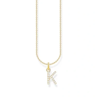 Afbeelding van Thomas Sabo KE2250 414 14 L45V Halsketting Dames 925er Zilver 18K geel verguld 38 45cm