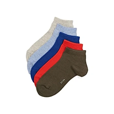 Afbeelding van Esprit Solidmix 5PACK Sneaker Socks UNI Sokken voor kinderen, Maat: 35 38, Blue brown