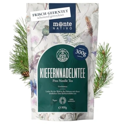 Afbeelding van Monte Nativo dennennaaldenthee (300 g) altijd voorzichtig gedroogde dennennaalden 100% puur en natuurlijk dennennaald als kruidenthee of cadeau fruitthee