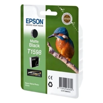 Image de Cartouche d&#039;encre Epson T1598 Martin Pêcheur Noire mat UltraChrome Optimiseur de couleur