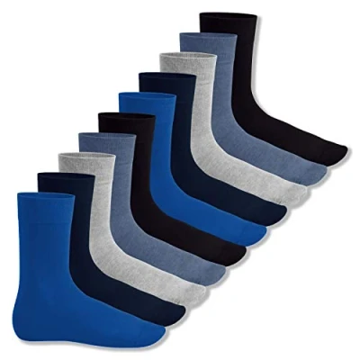 Afbeelding van Footstar katoenen sokken voor heren en dames, 10 paar, klassieke Everyday, jeans, stone, 39 42 EU