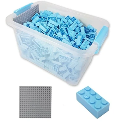 Afbeelding van Katara 1827 set met 520 bouwstenen, compatibel Lego voor bouwspellen, plaat en box, 4260648671680, lichtblauw