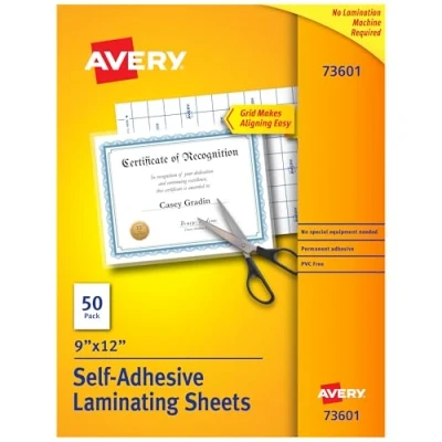 Afbeelding van Avery 73601 folie uit een lamineerproces