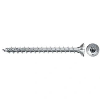 Afbeelding van Spaanplaatschroef Fischer 6x50 100 stuks (Torx, Blauw verzinkt, Voldraad)