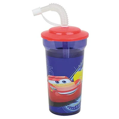Afbeelding van FUN HOUSE 005768 beker met rietje CARS