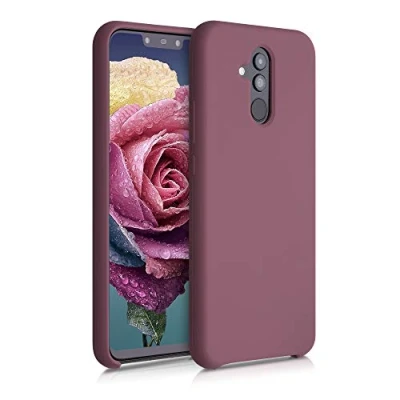 Afbeelding van kwmobile telefoonhoesje geschikt voor Huawei Mate 20 Lite Hoesje met siliconen coating Smartphone case in pruim