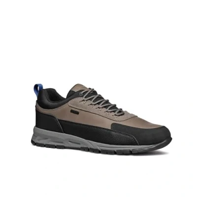 Afbeelding van Geox Doray Sneakers laag, Heren, Maat: 45, Dove grey black Textiel/ synthetisch