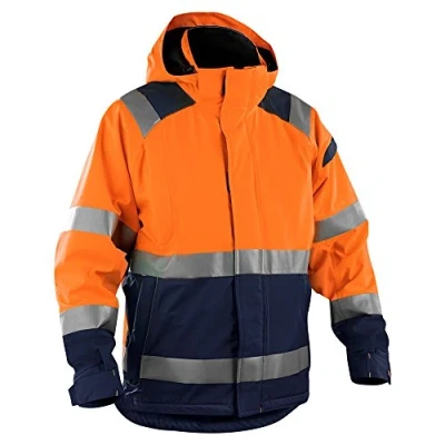 Afbeelding van Blåkläder 4987 1987 Shell jack High Vis ongevoerd Oranje/Marineblauw maat XS