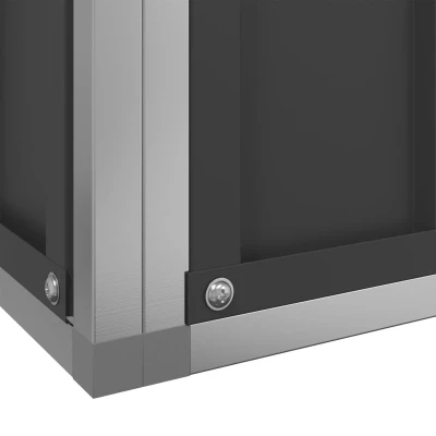 Afbeelding van vidaXL Volière met verlengstuk 1250,5x107x212 m staal zilverkleurig