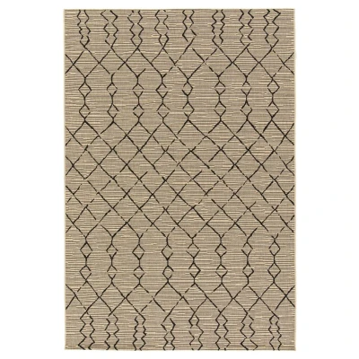 Afbeelding van Buitenkleed Berber Bask Taza Beige/zwart 160x230 Cm