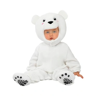 Afbeelding van FUNIDELIA Ijsbeer kostuum voor baby Onesie Maat: 81 92 cm Wit