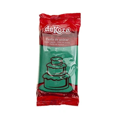 Afbeelding van Dekora Groene suikerpasta Deksel voor taarten, cupcakes, muffins of taarten alle soorten decoraties 250 g