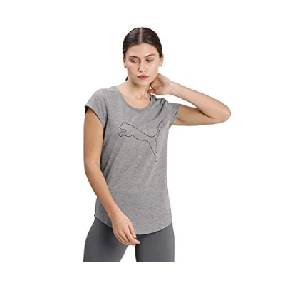 Afbeelding van Puma Performance CAT TEE Sport Tshirt, Dames, Maat: Small, Medium gray heather