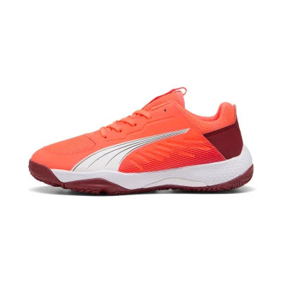 Afbeelding van Puma Accelerate JR Unisex Handbalschoenen voor kinderen, Maat: 34, Glowing red/white/dark crimson/black Textiel/ synthetisch