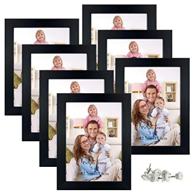 Afbeelding van Giftgarden Set van 7 zwarte fotolijsten 13 x 18 cm