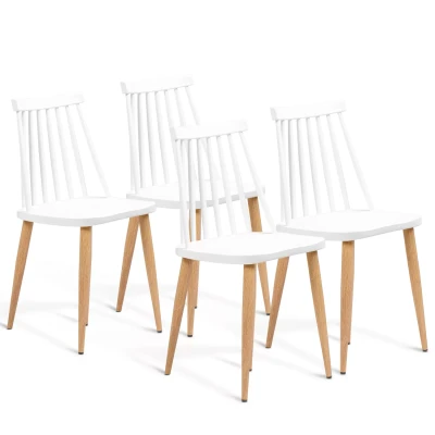 Afbeelding van Lot de 4 chaises LILY blanches pour salle à manger