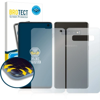 Afbeelding van BROTECT Screenprotector voor Samsung Galaxy S10 (Voor+Achter) Folie Beschermfolie matte volledig dekking (2 Stuks)
