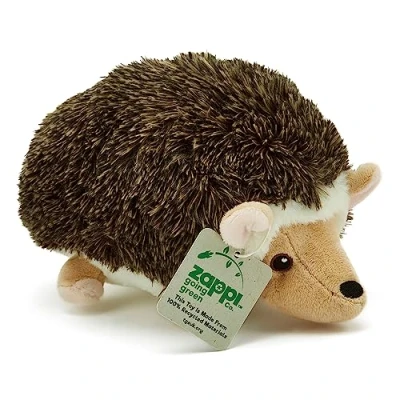 Afbeelding van Zappi Co Egel 100% gerecycled pluche dier (21 cm lang), zacht, pluizig, milieuvriendelijk, dierencollectie voor pasgeborenen, eerste kind